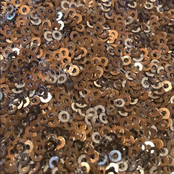 Ali Ro Ruched V-Neck Gold Sequin Dress - Picture 7 of 8